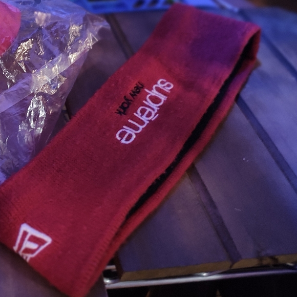 Supreme x New Era Headband – Red and White (Gently Used) - Picture 3 of 3